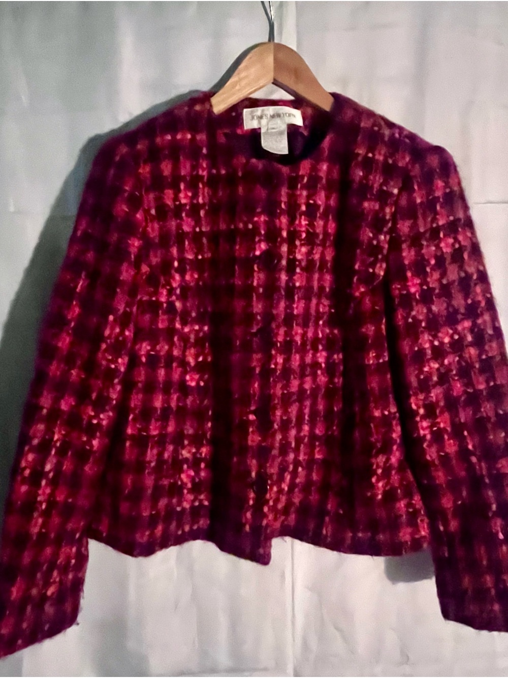 Jones New York Red Tweed Blazer